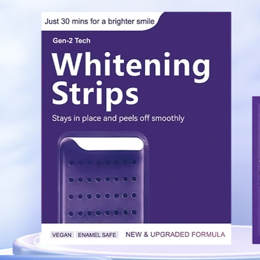 Purple Dry Teeth Whitening Strips for Stain Removal